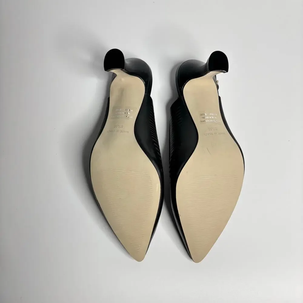 Walking Cradles Sawyer Leather Slingback Pumps in Black